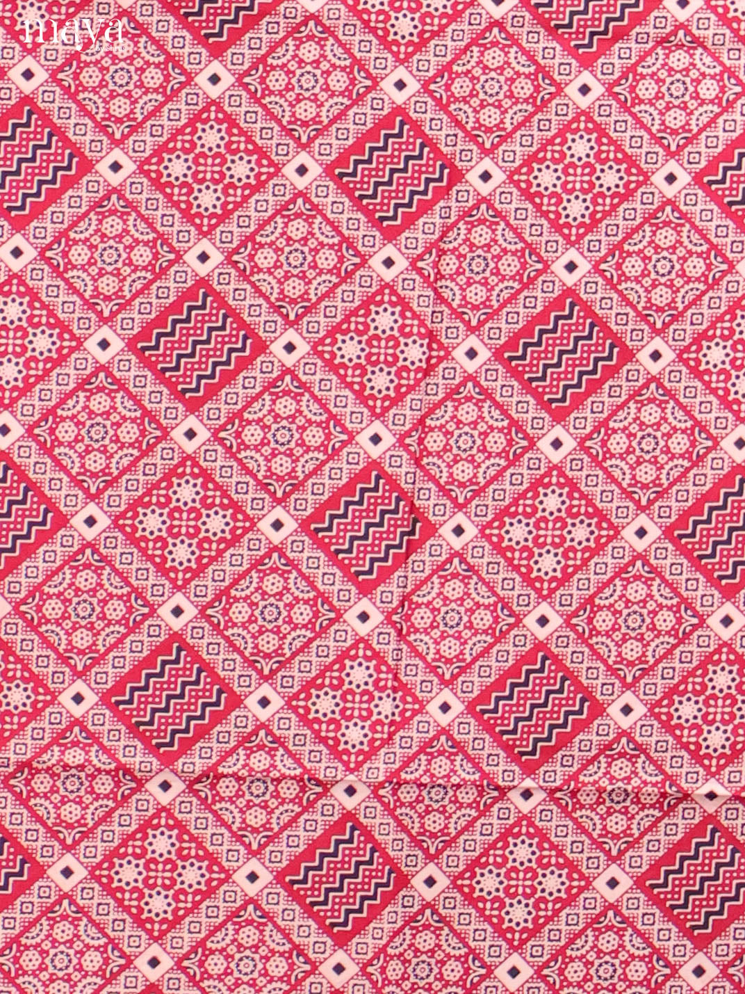 Red & Black-Ajrakh Salwar Unstitch