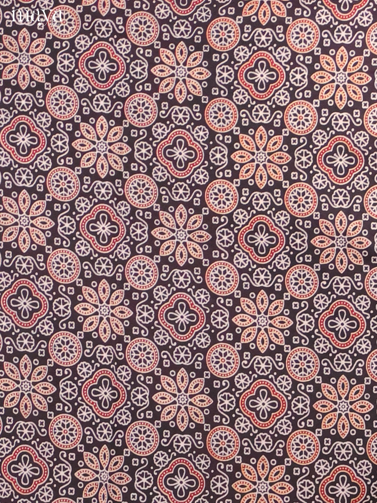 Black & Red -Ajrakh Salwar Unstitch