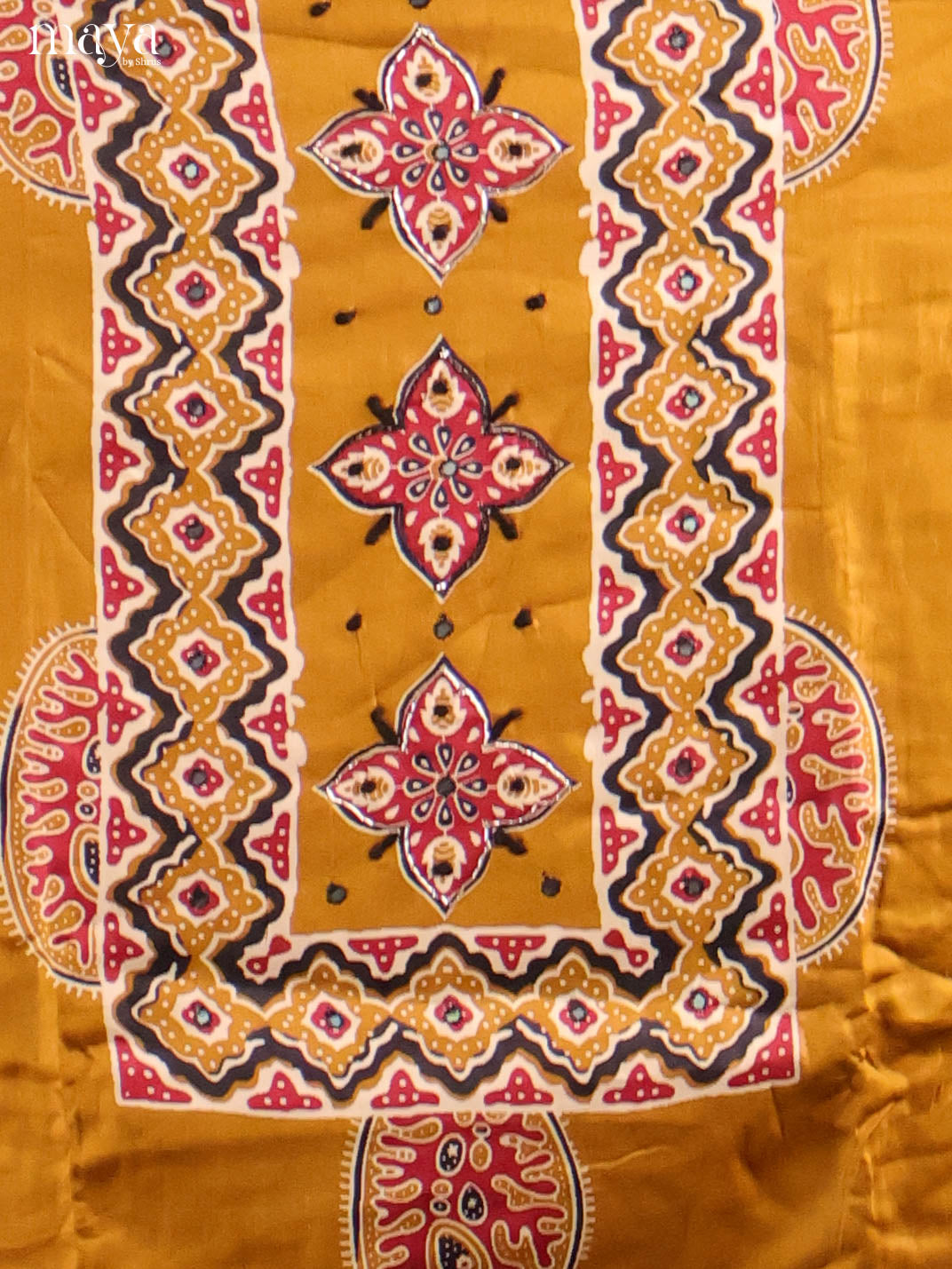 Mustard -Ajrakh Salwar Unstitch