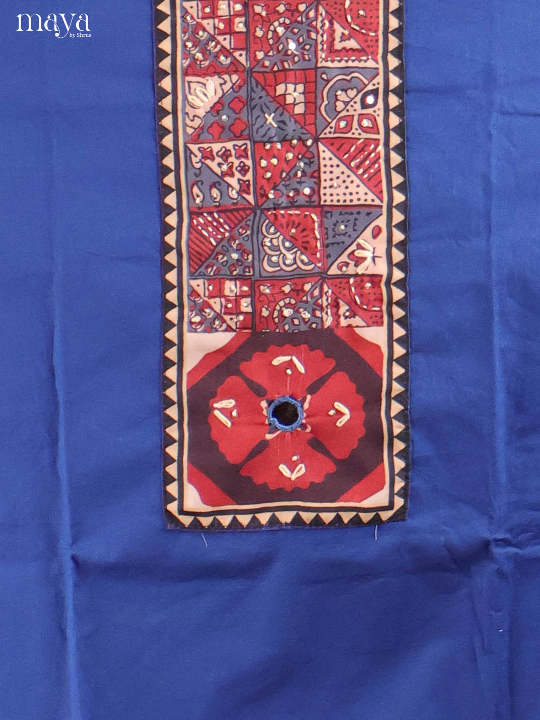 Blue & Maroon -Ajrakh Salwar Unstitch