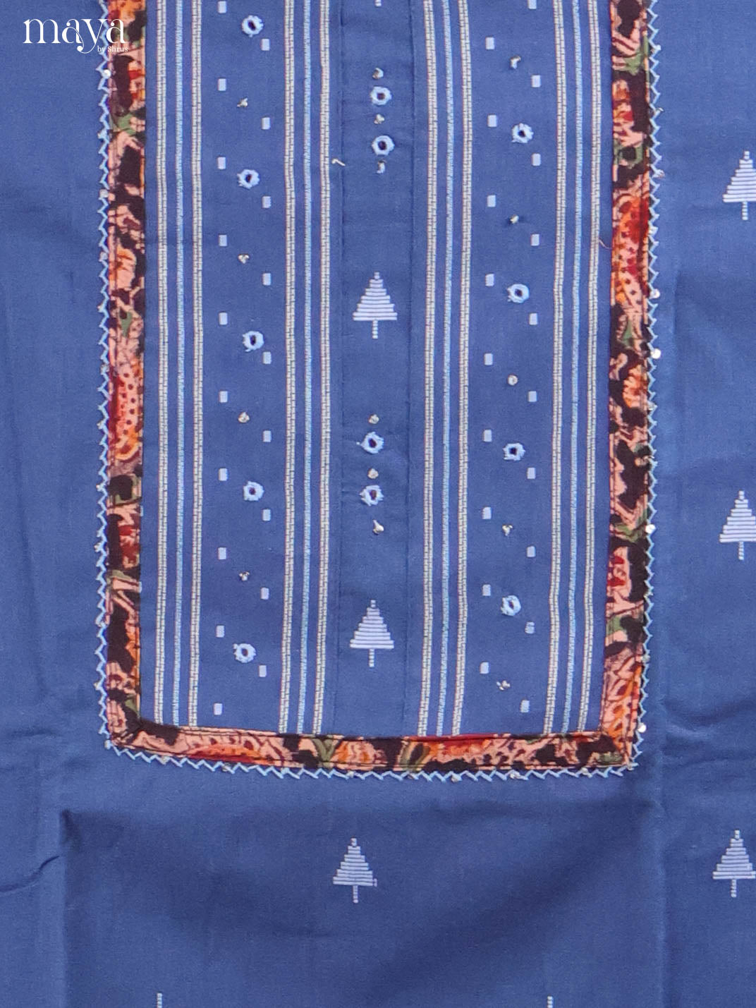 Blue -Ajrakh Salwar Unstitch