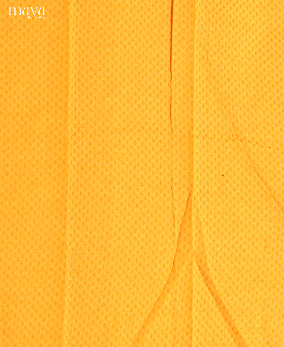 Luminous Yellow Woven Cotton Salwar Set With Micro Dots