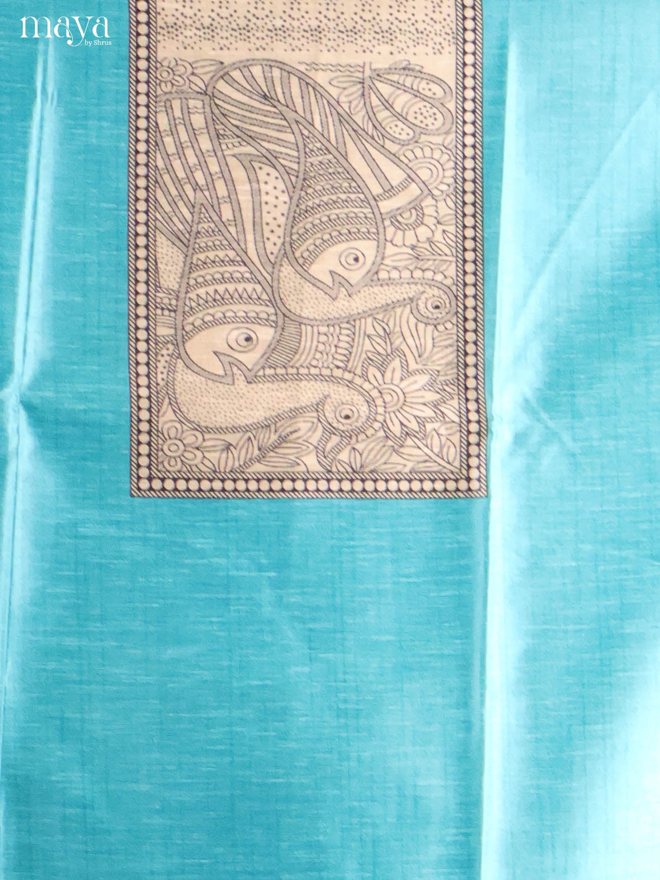 Sky Blue -Semi Tussar Salwar Unstitch