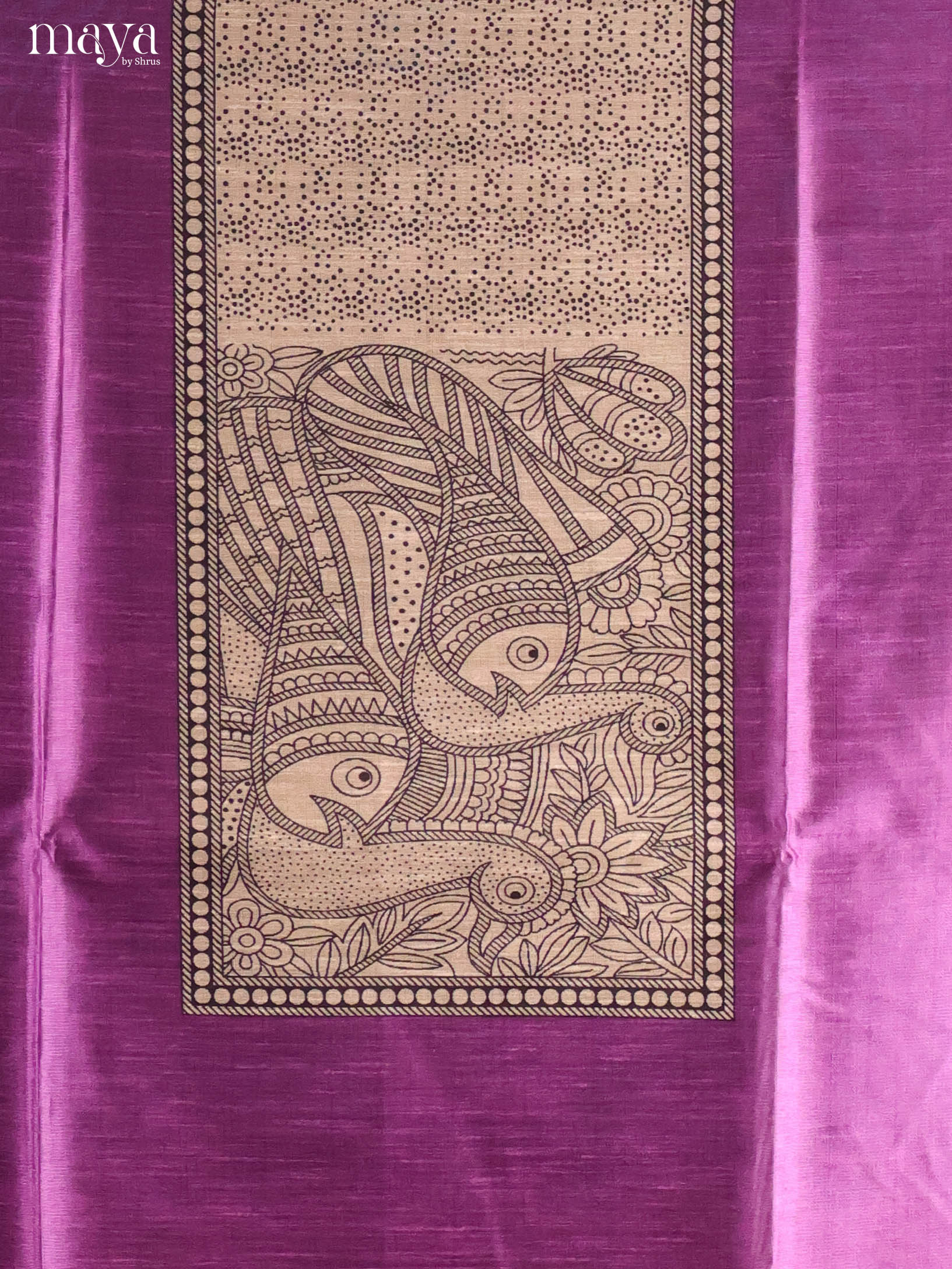 Purple-Semi Tussar Salwar Unstitch
