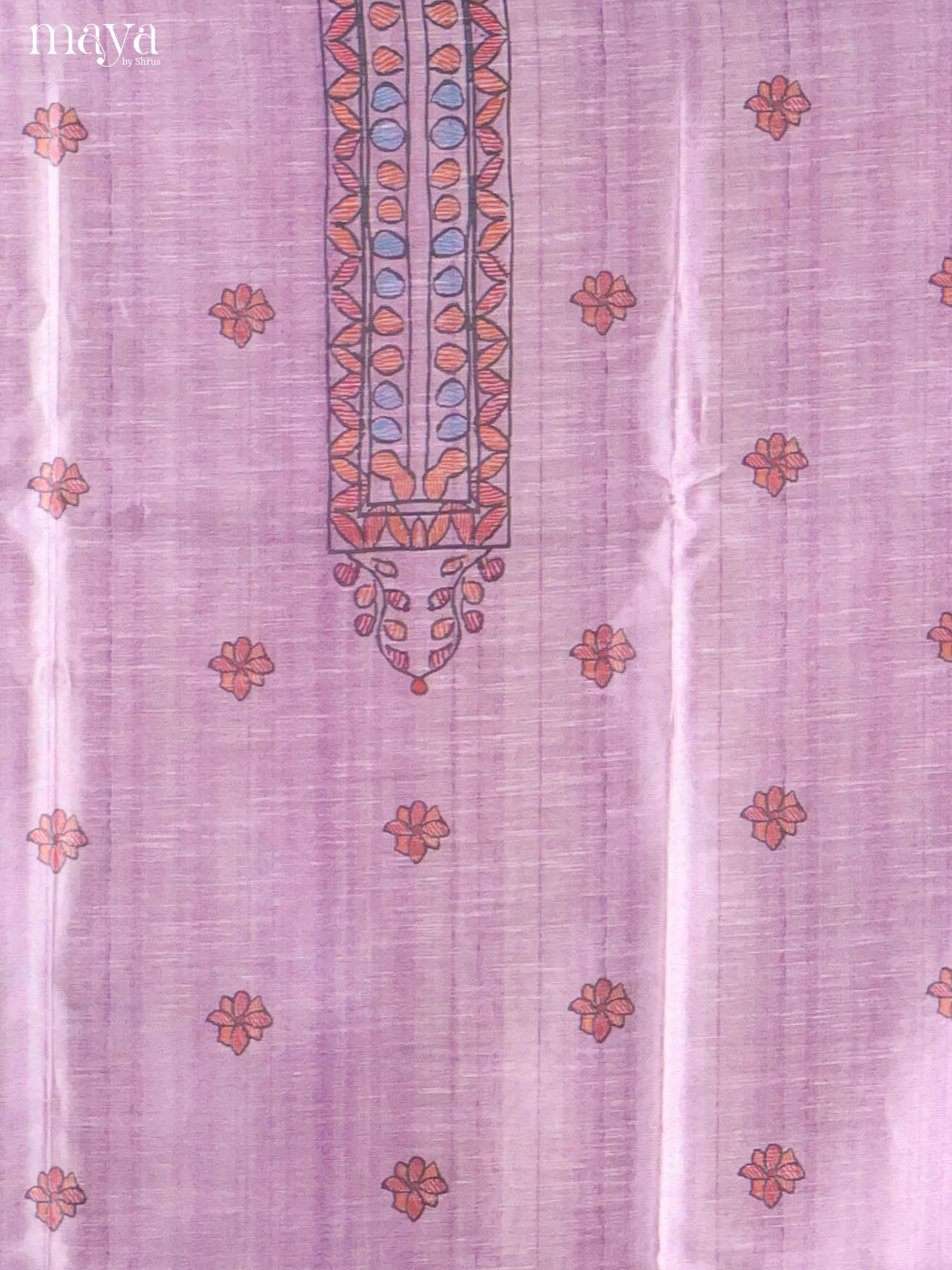 Lavender-Semi Tussar Salwar Unstitch