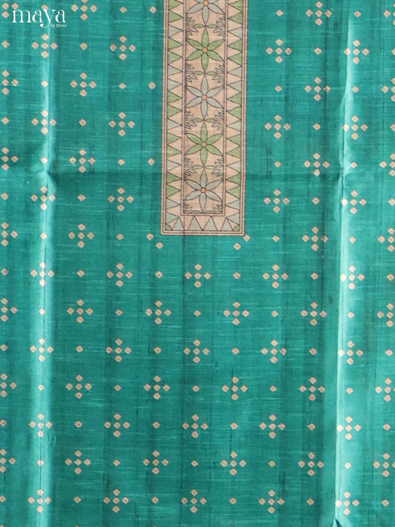 Green-Semi Tussar Salwar Unstitch