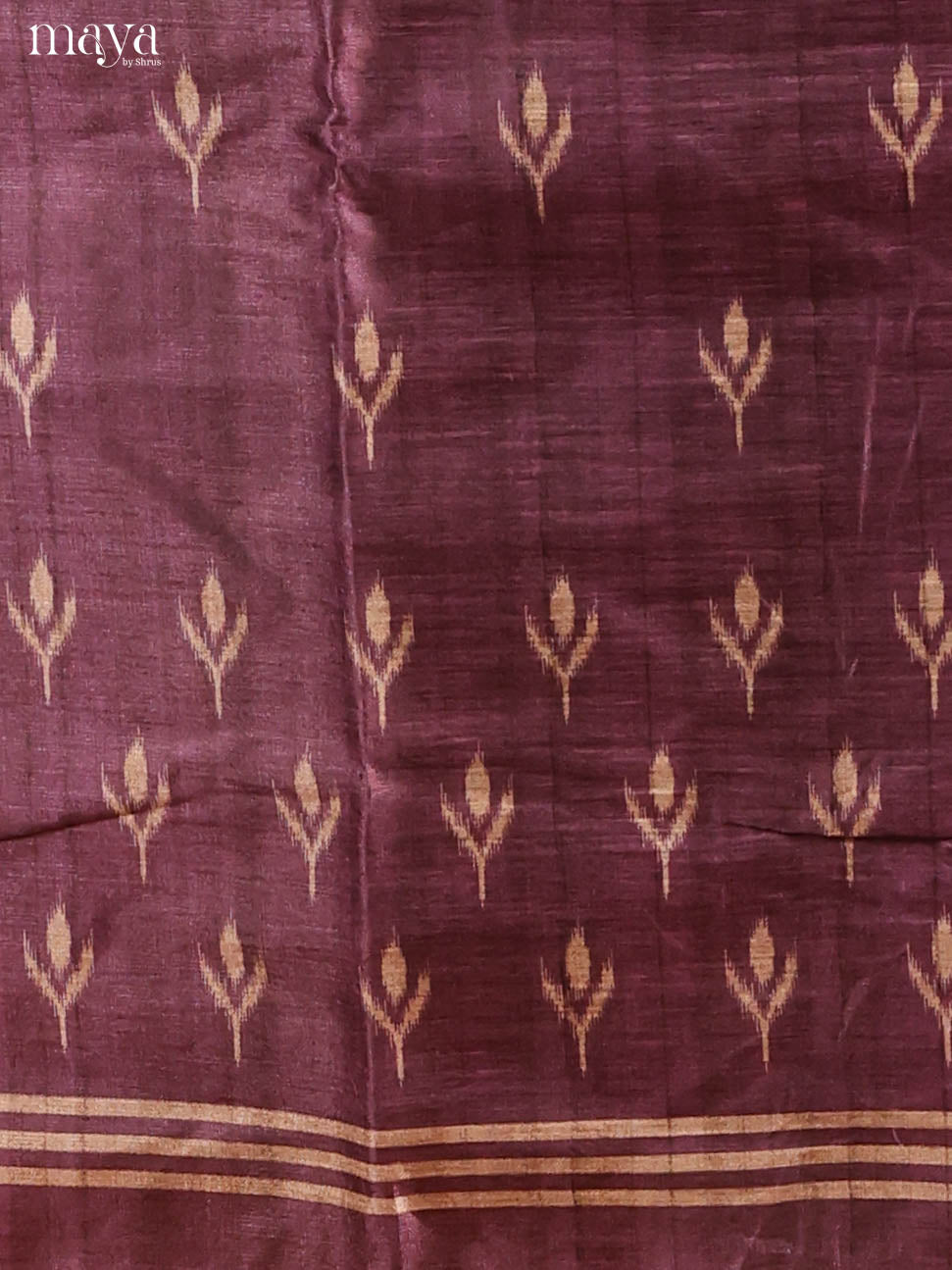 Purple & Cream-Semi Tussar Salwar Unstitch