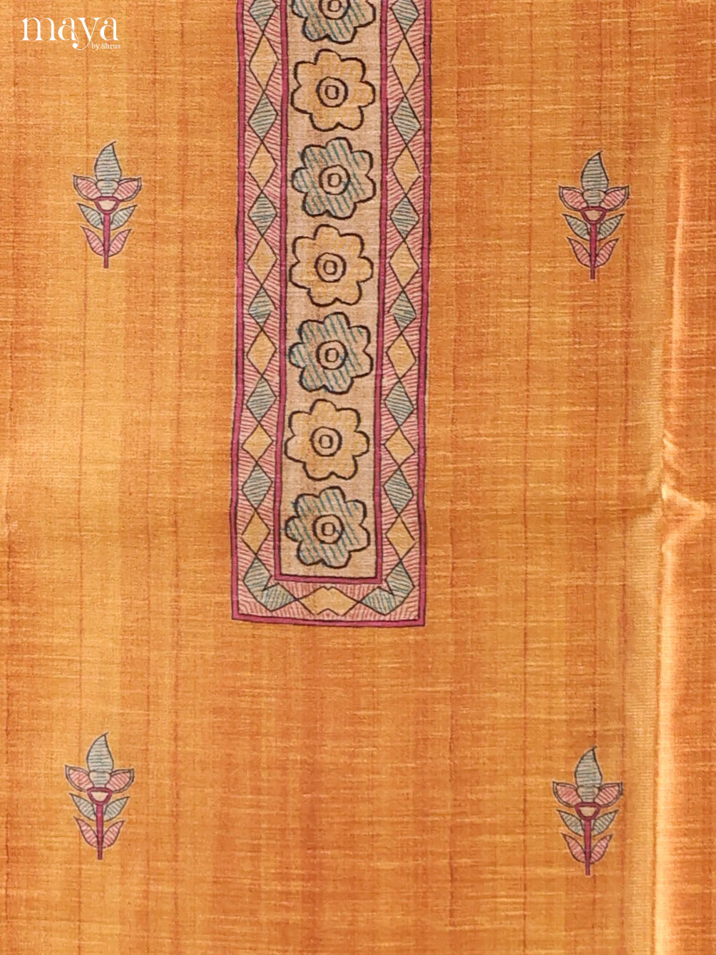 Mustard-Semi Tussar Salwar Unstitch