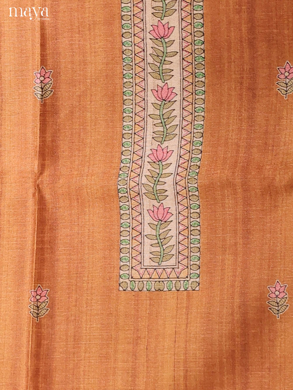 Brick -Semi Tussar Salwar Unstitch