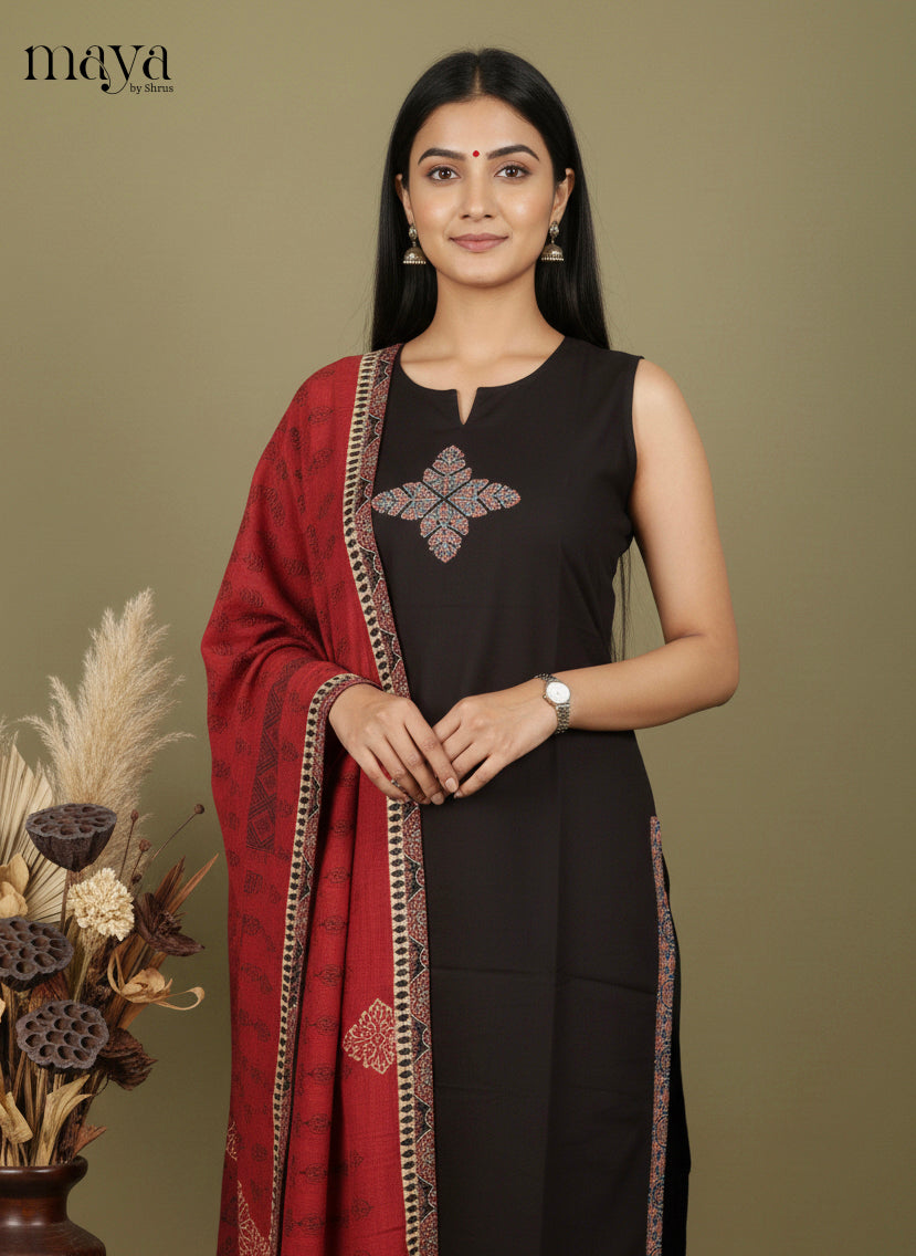 Black & Red-Readymade 3 Piece