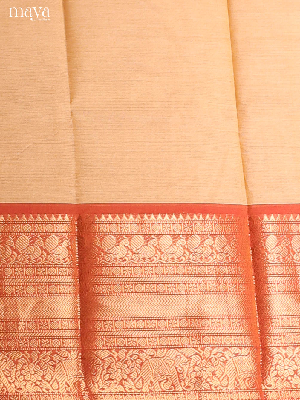 Beige & Red-chettinad top & dupatta combo
