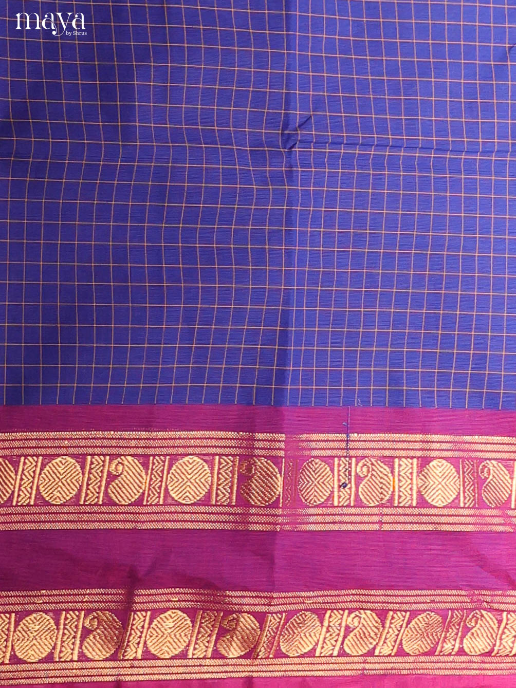 Blue & Purple-chettinad top & dupatta combo