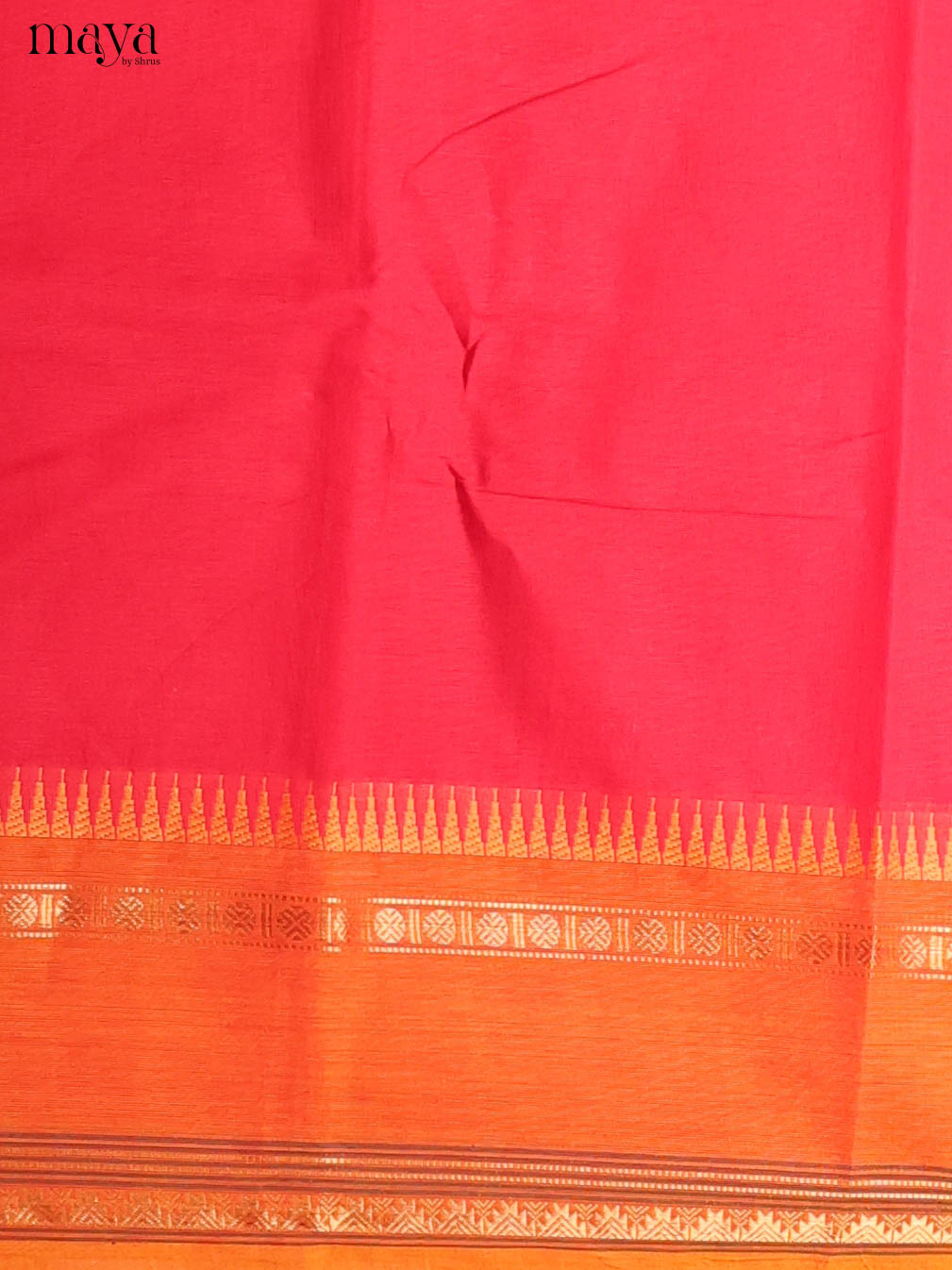 Red & Orange-chettinad top & dupatta combo