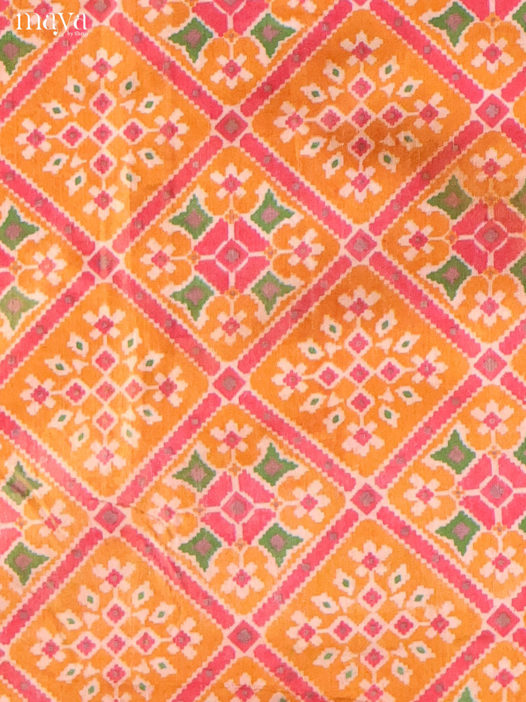 Mustard & Brick-Semi patola salwar unstitch