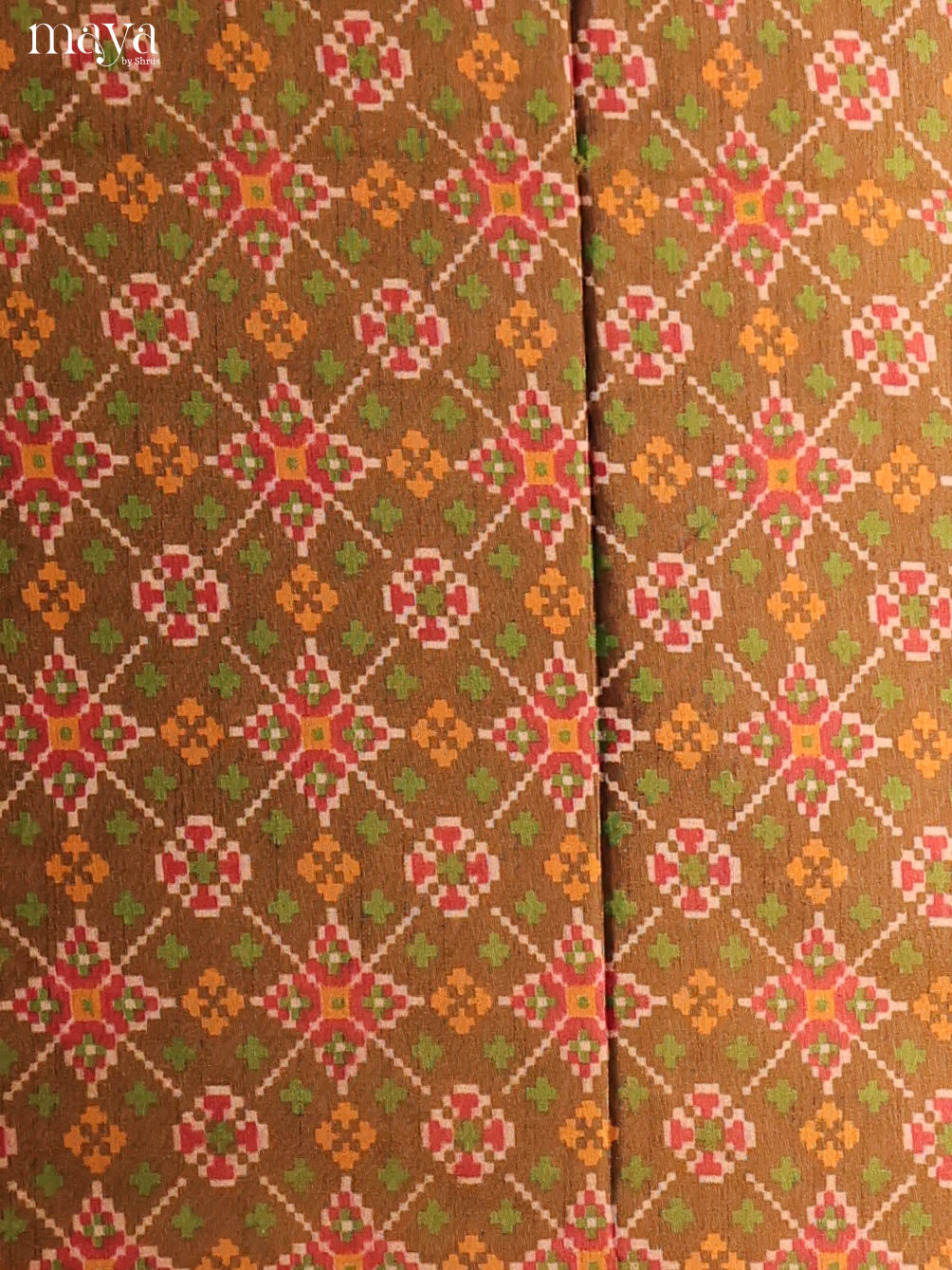 Mustard & Orange-Semi patola salwar unstitch