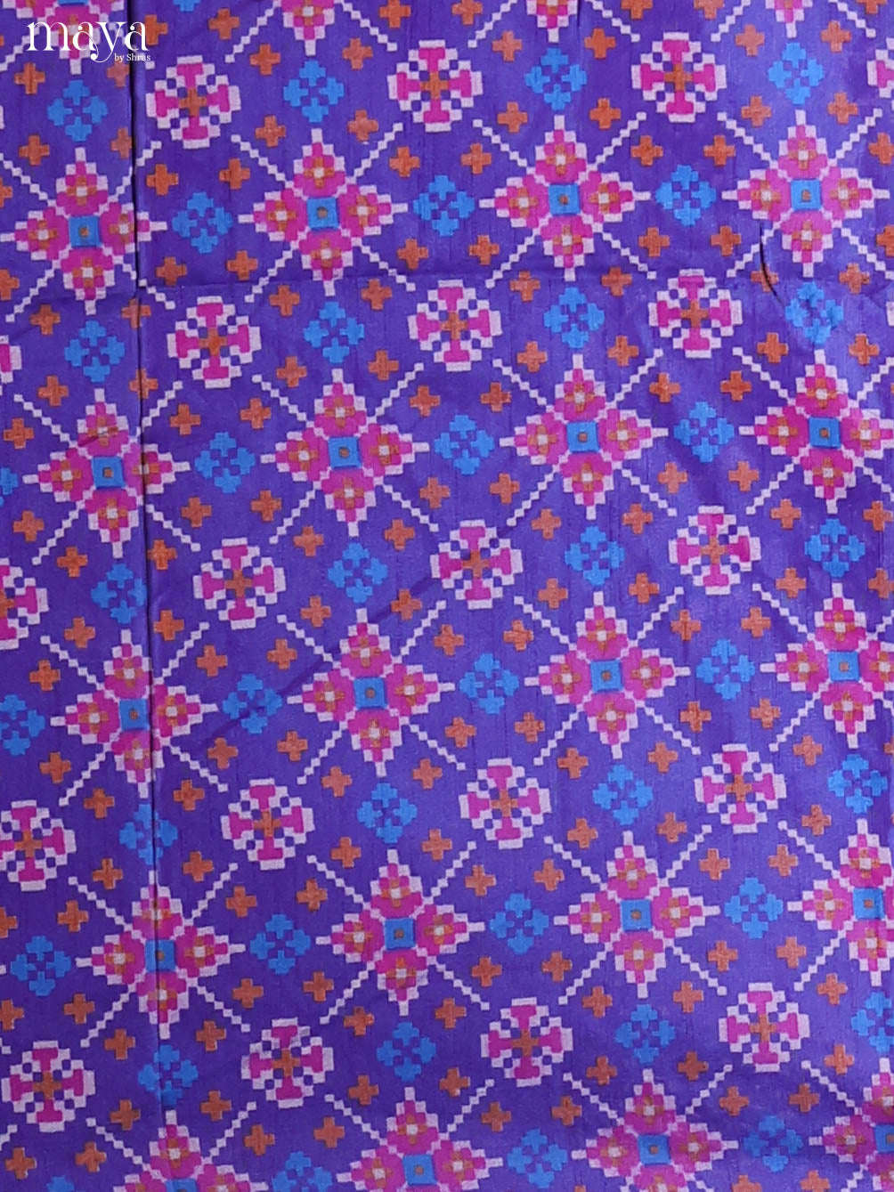 Blue& Purple-Semi patola salwar unstitch