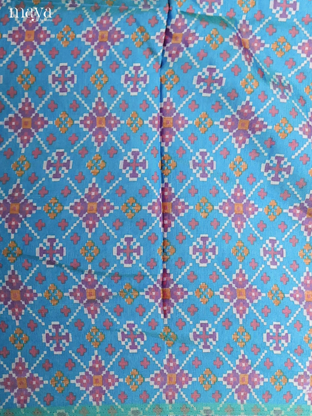 Blue & Purple -Semi patola salwar unstitch