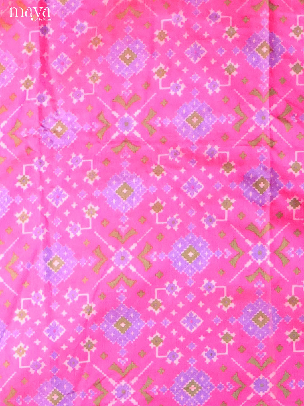 Pink & Purple-Semi patola salwar unstitch