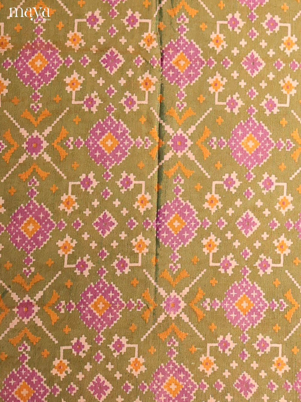 Green & Purple-Semi patola salwar unstitch