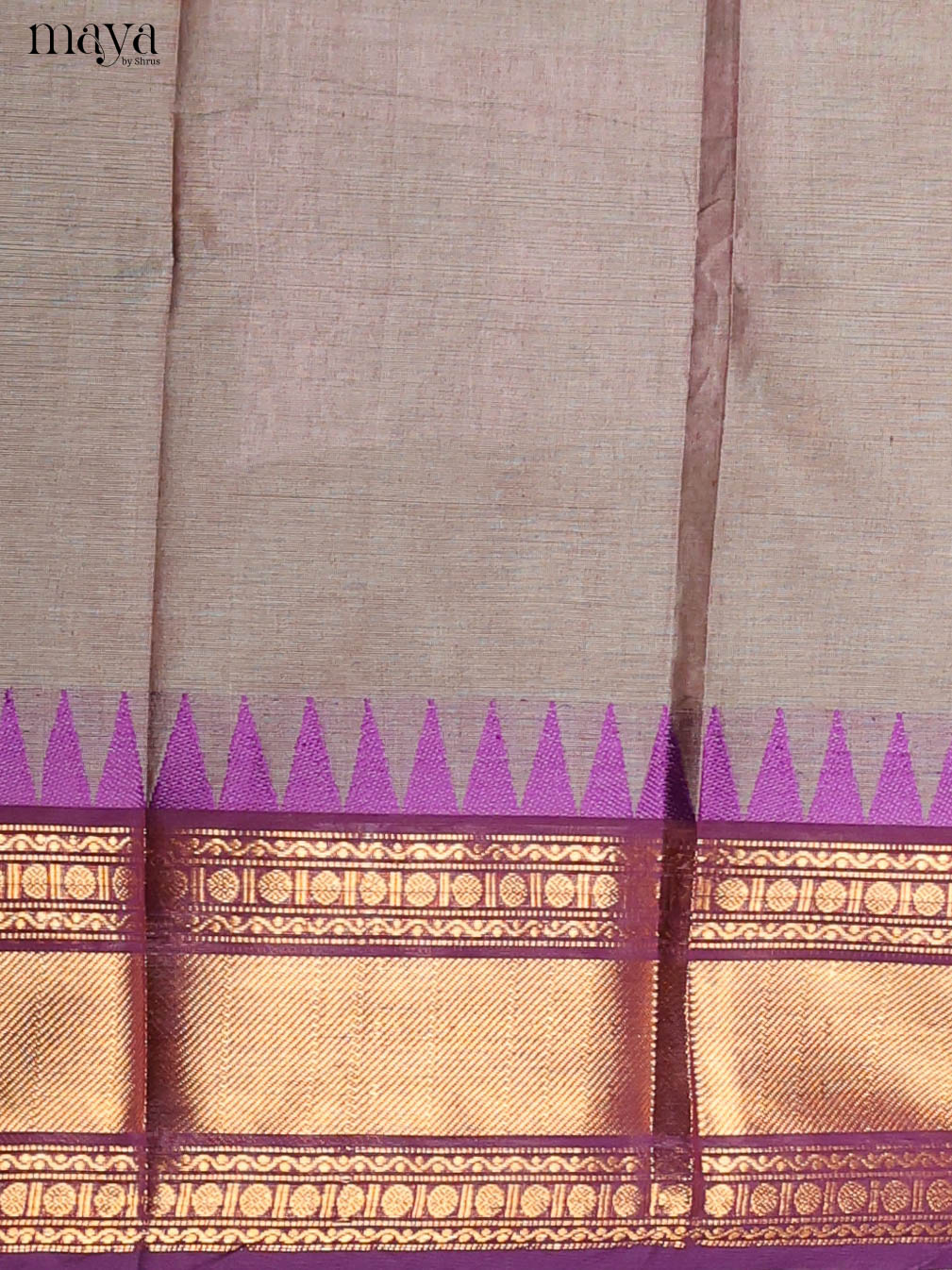 Grey & Purple-chettinad top & dupatta combo