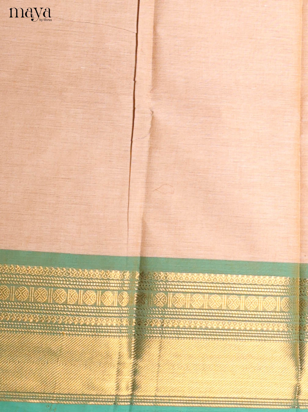 Cream & Green-chettinad top & dupatta combo