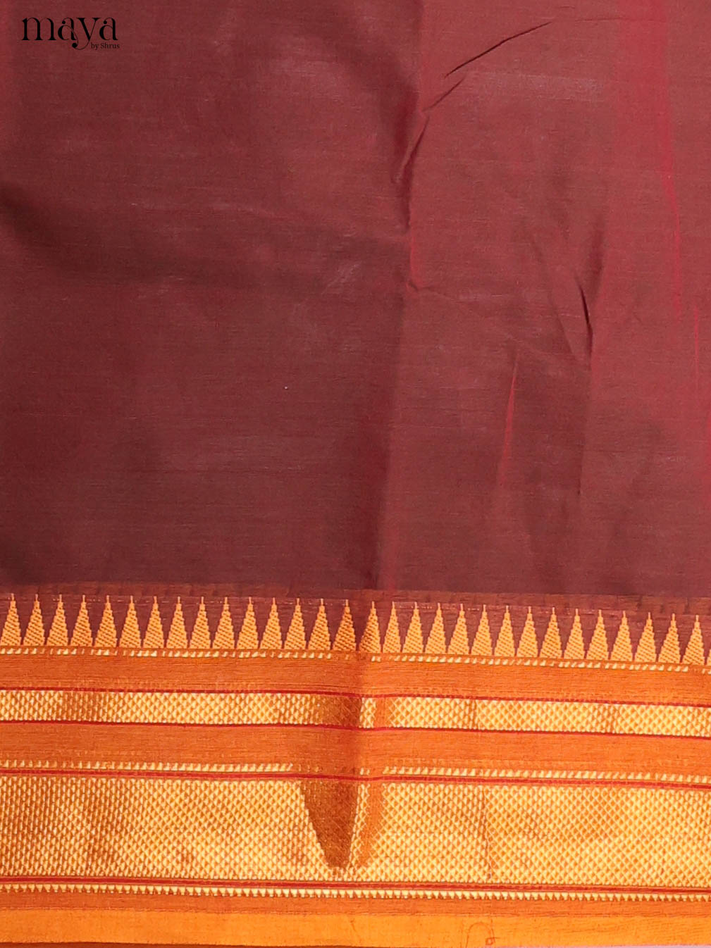 Maroon & Orange -chettinad top & dupatta combo
