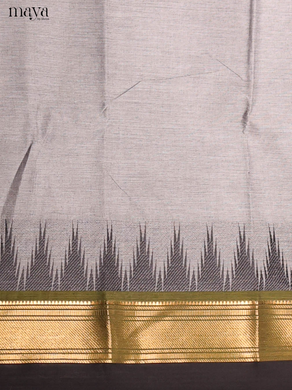 Grey & Black-chettinad top & dupatta combo