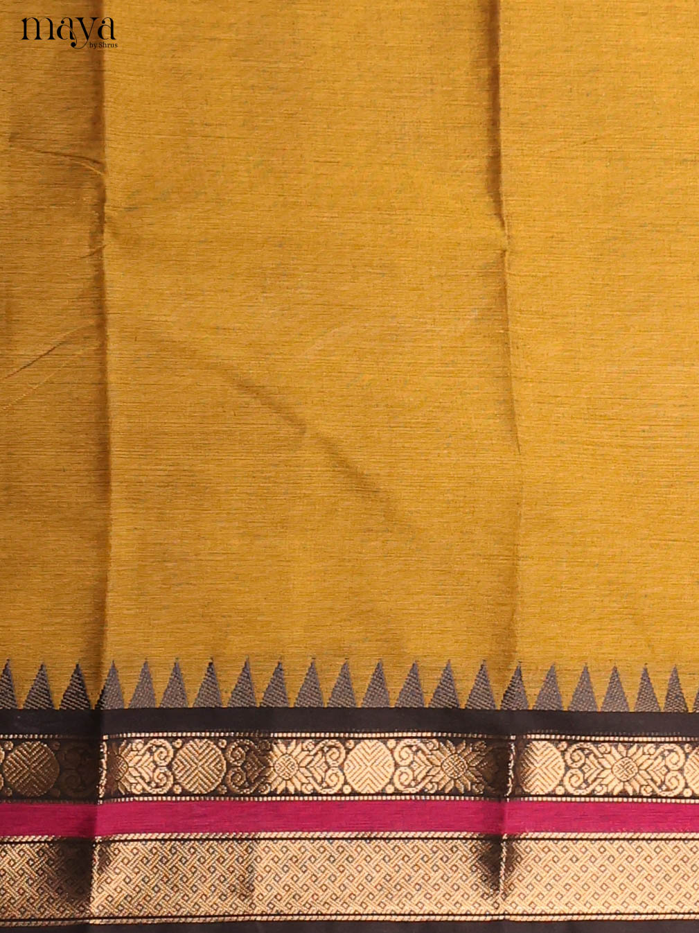 Mustard & Black -chettinad top & dupatta combo