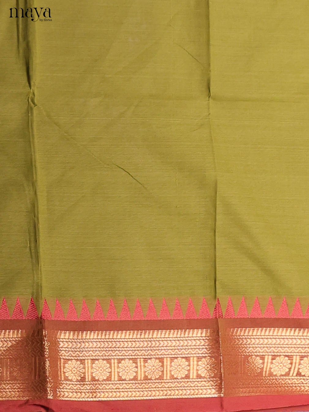 Green & Brown-chettinad top & dupatta combo