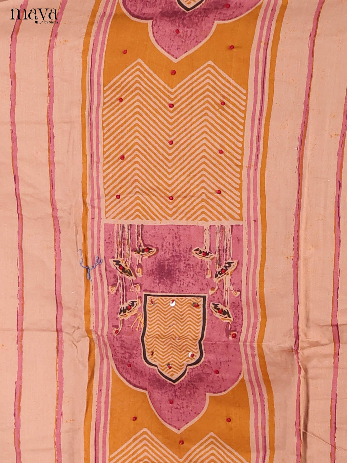 Peach & Mustard -Ajrakh Salwar Unstitch