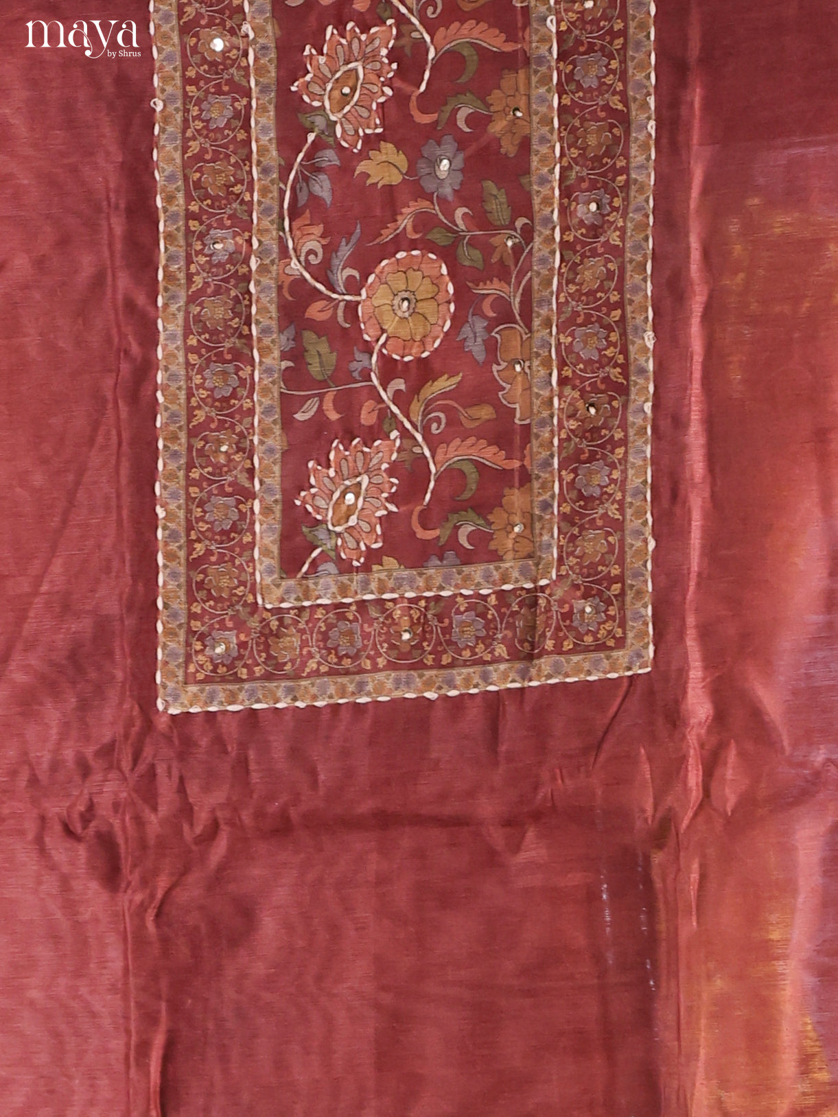 Brown-Chanderi salwar Unstitch