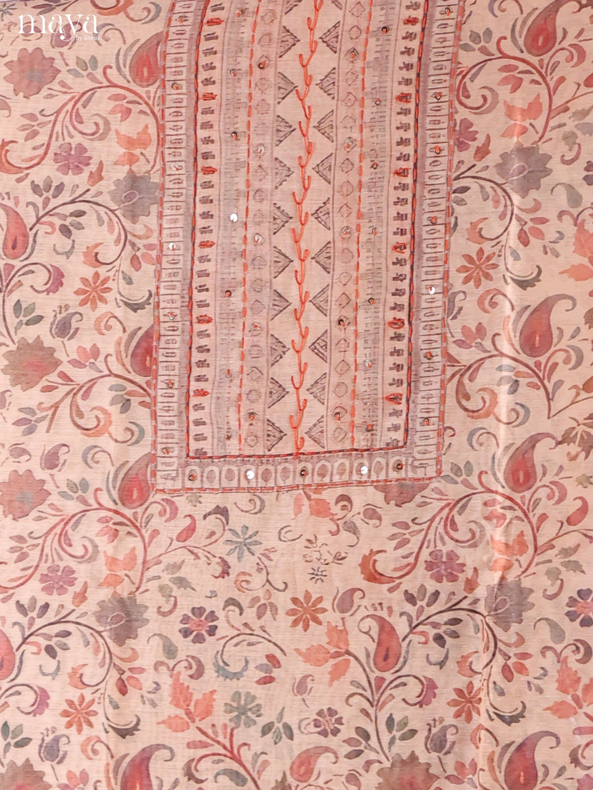 Cream -Chanderi salwar Unstitch