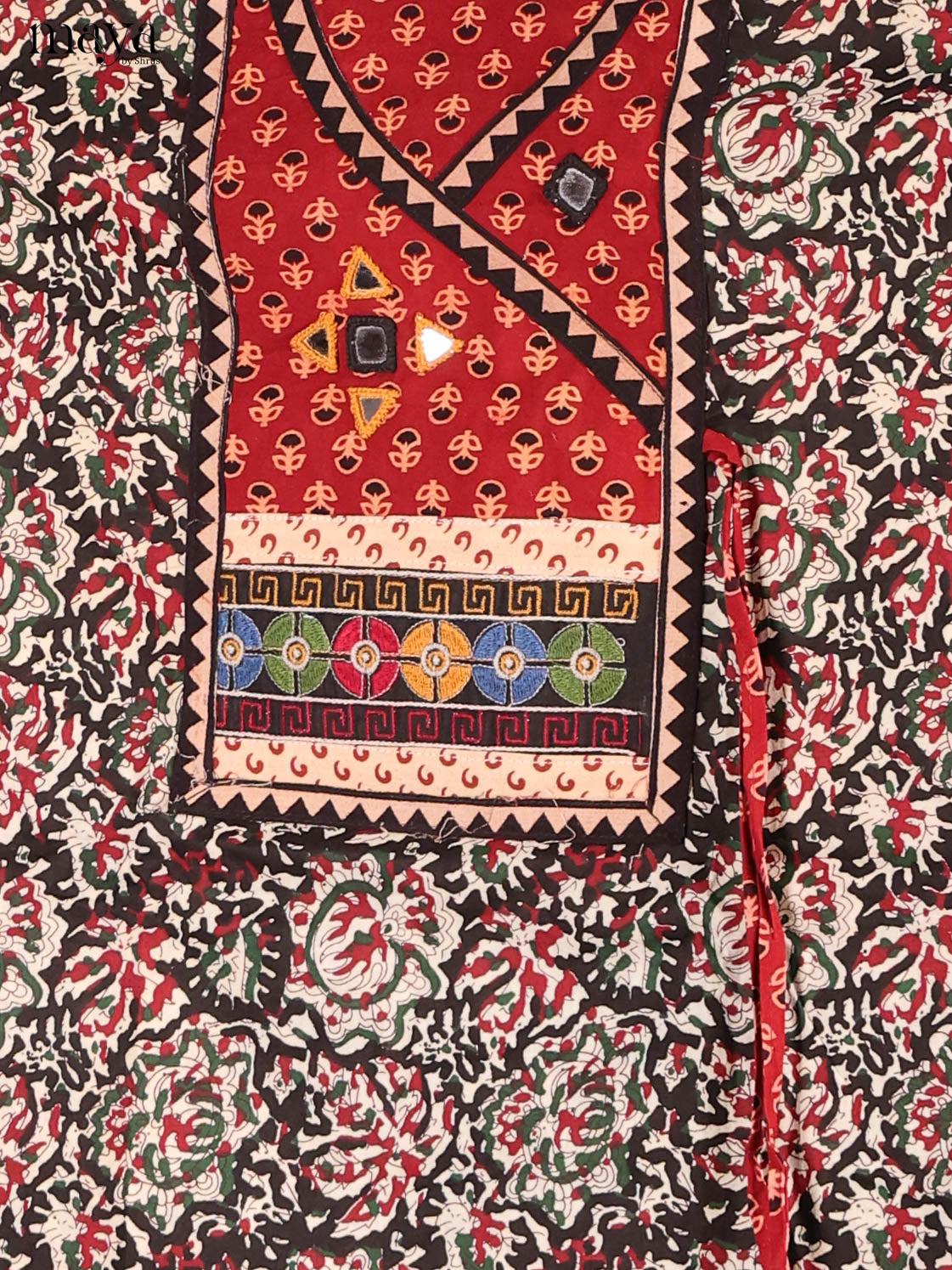 Black & Red -Ajrakh Salwar Unstitch