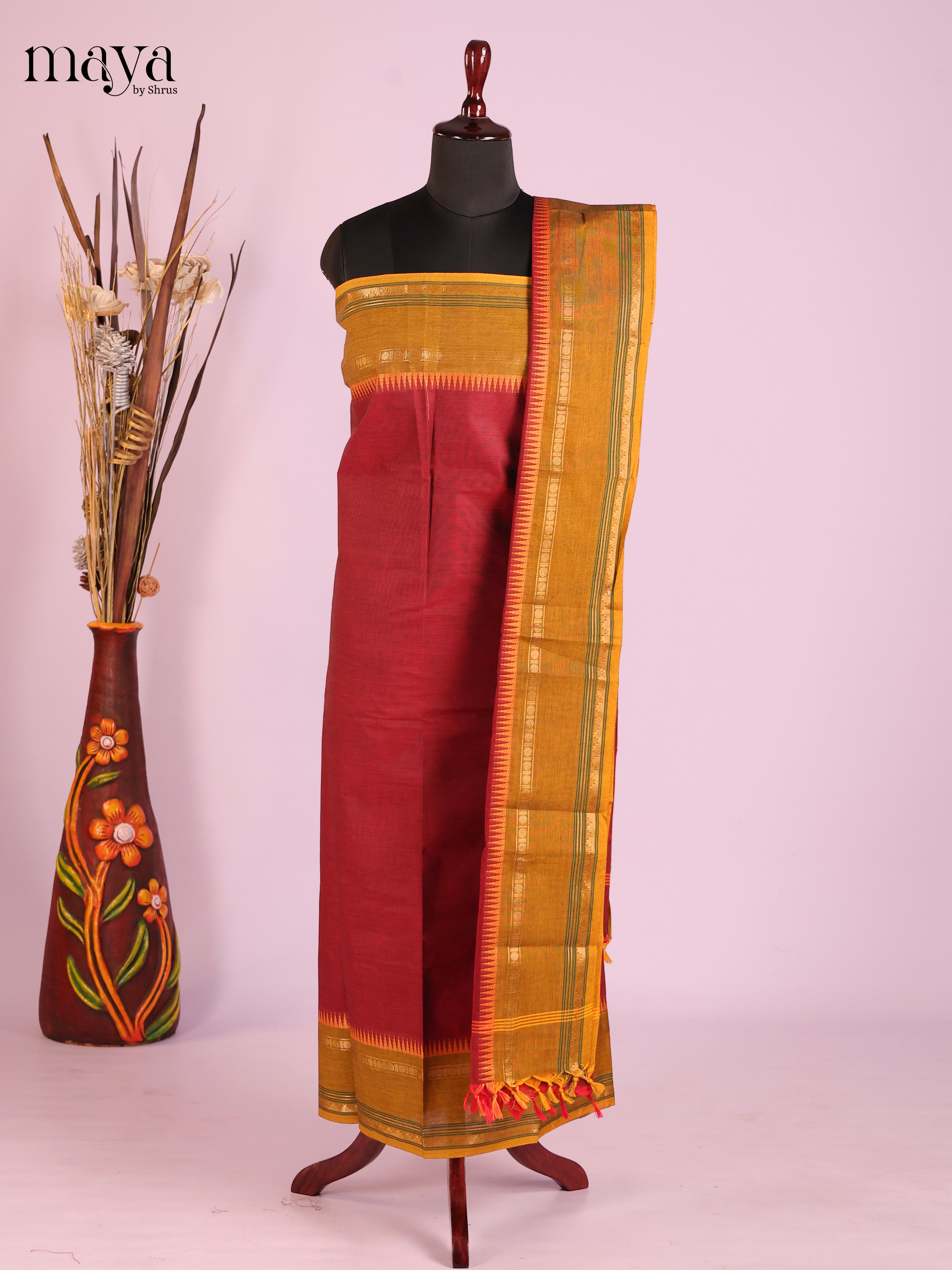 MDI22026-chettinad top & dupatta combo