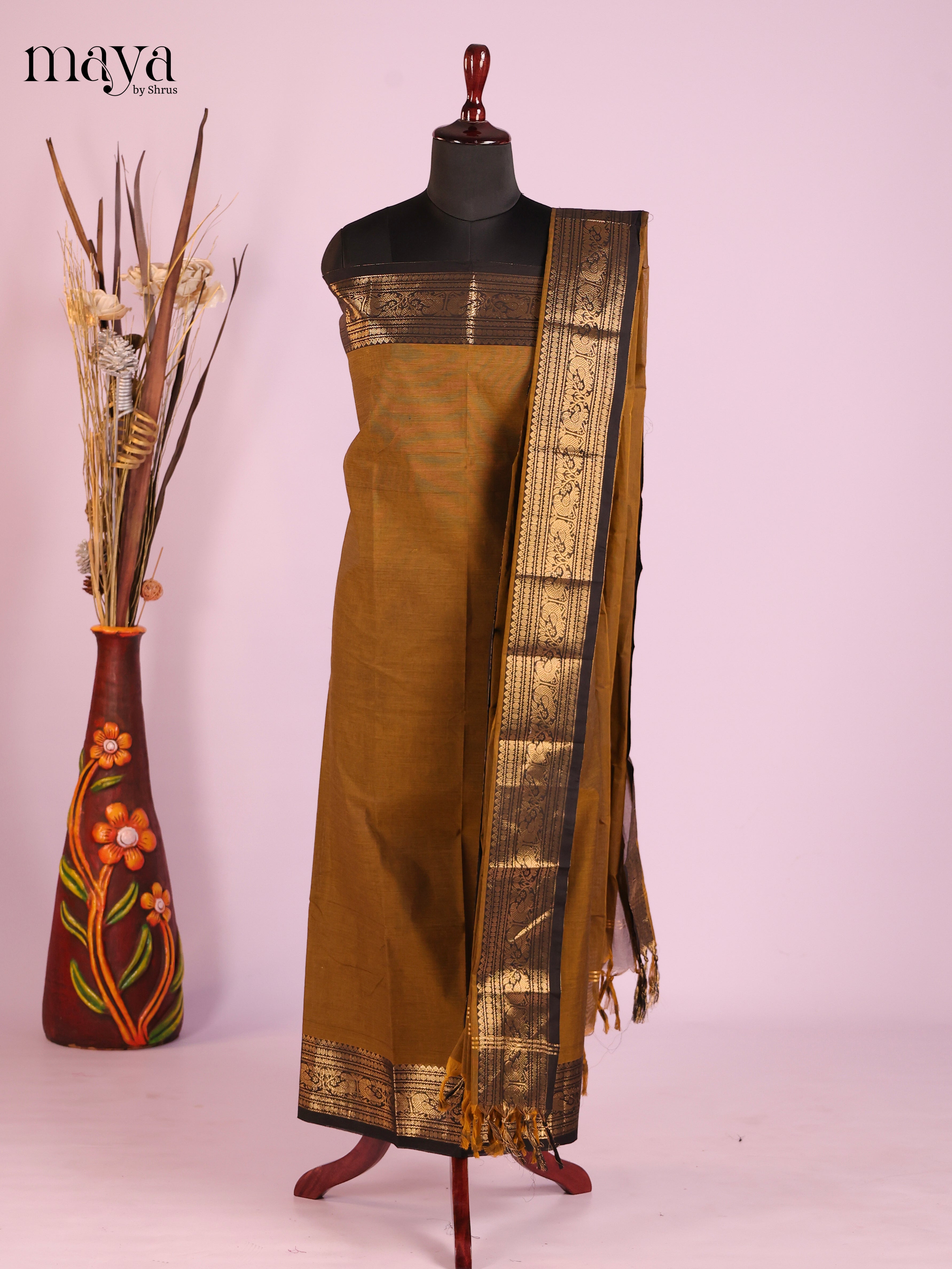 MDI22028-chettinad top & dupatta combo