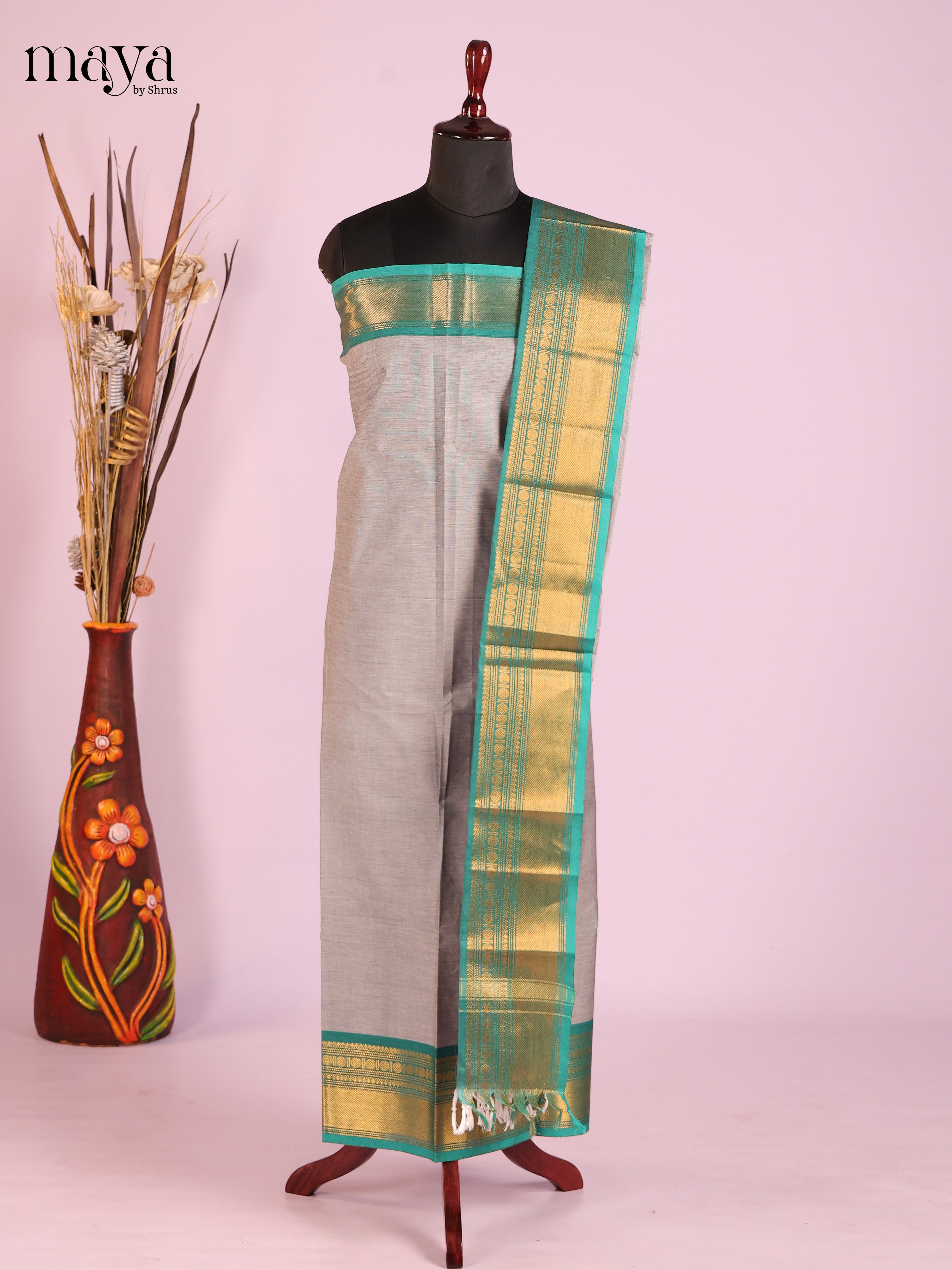 MDI22034-chettinad top & dupatta combo