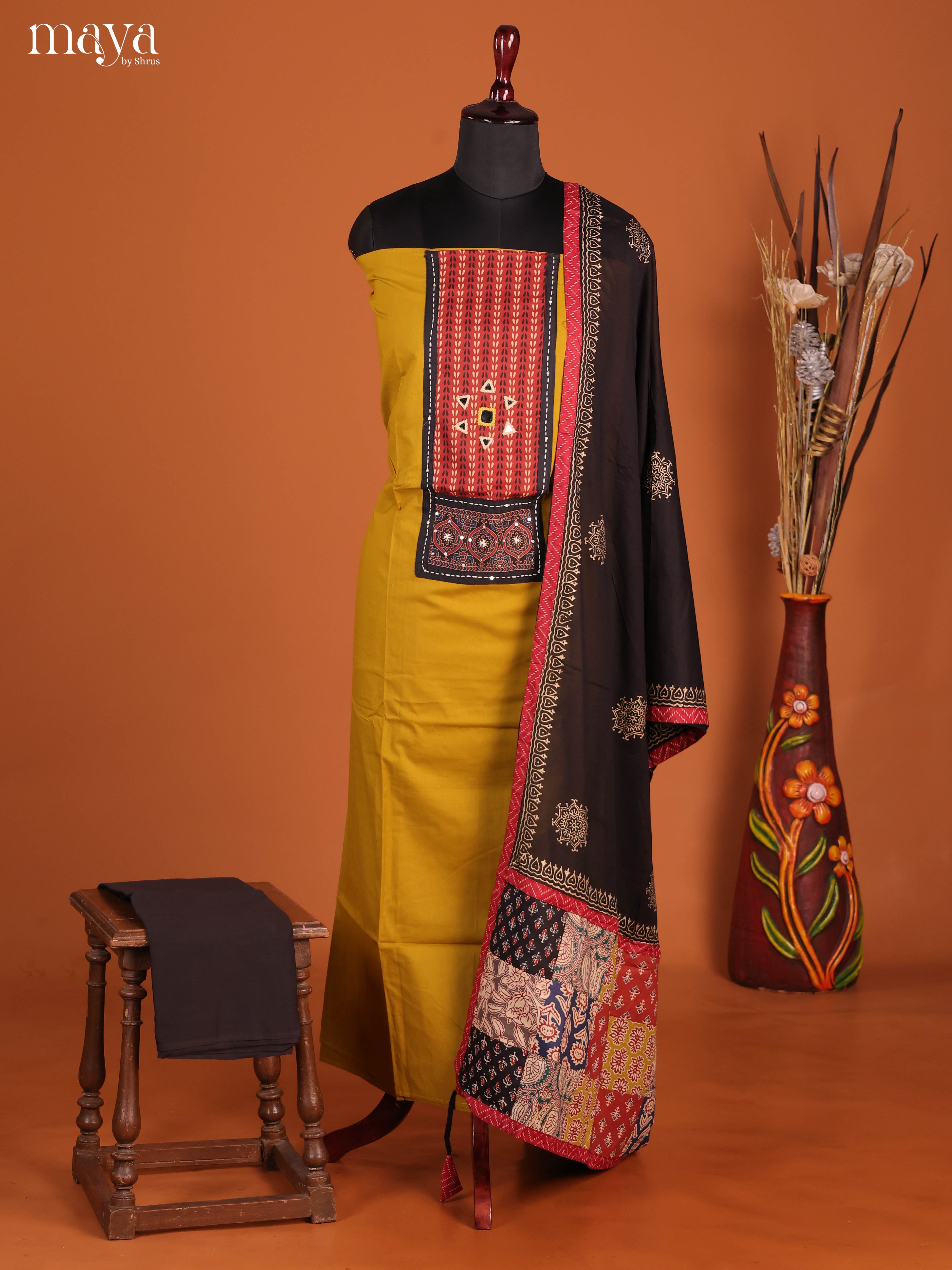 MDJ03025-Ajrakh Salwar Unstitch