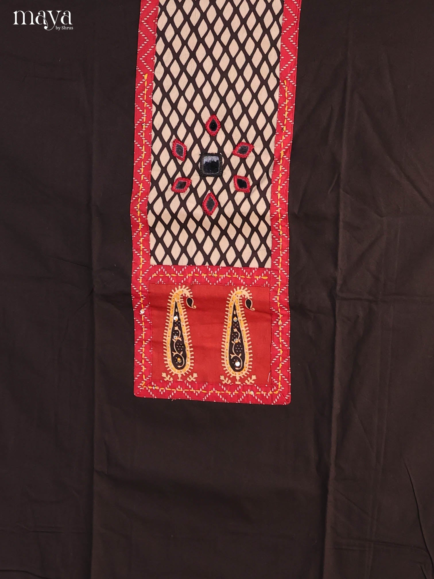 Black & Red -Ajrakh Salwar Unstitch