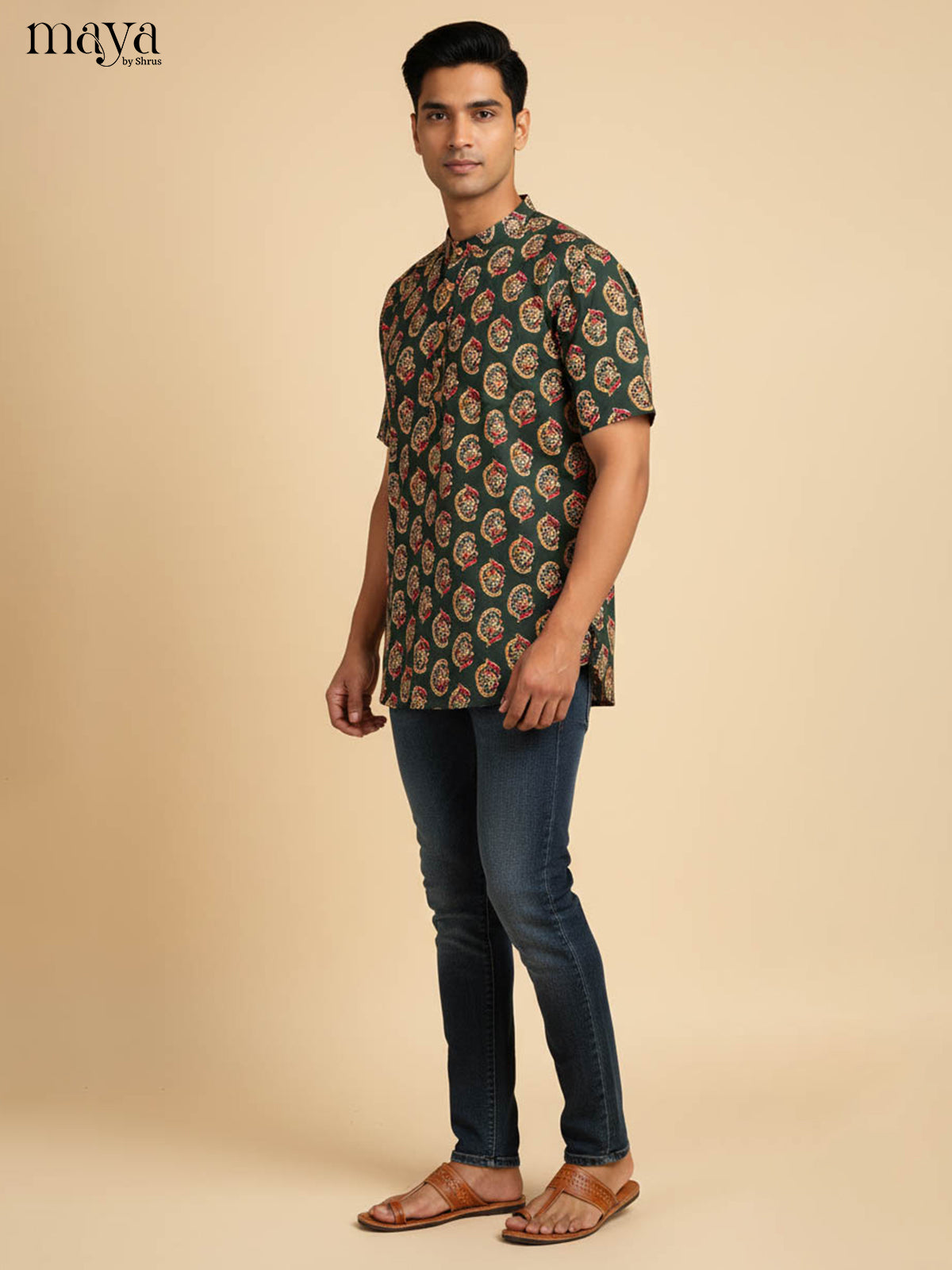 Green-Readymade Mens Kurta