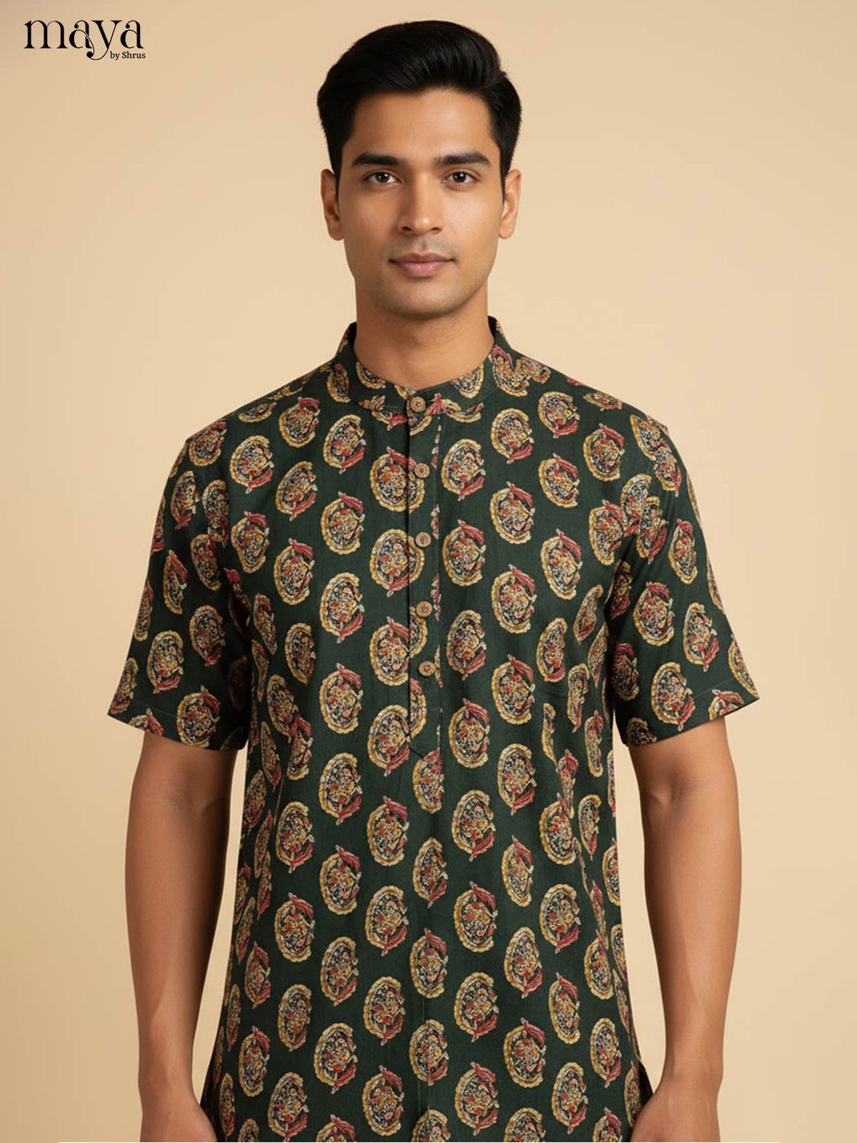 Green-Readymade Mens Kurta