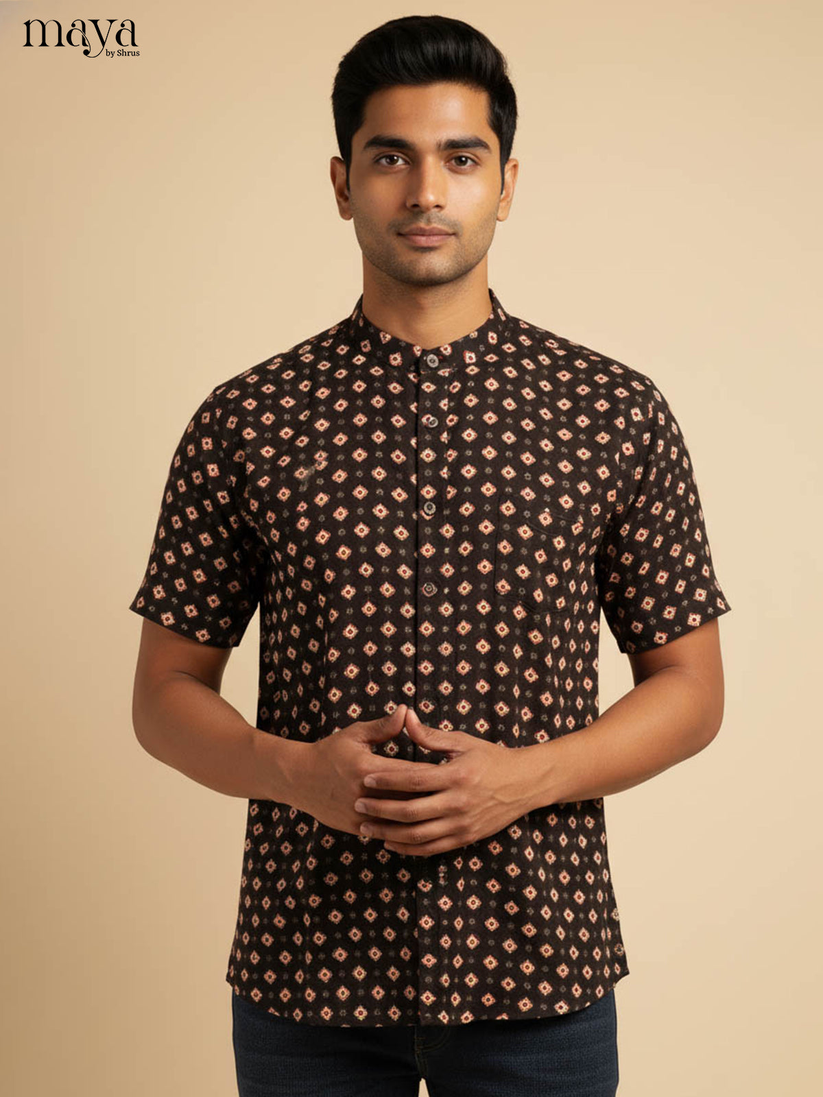 Black -Readymade Mens Kurta