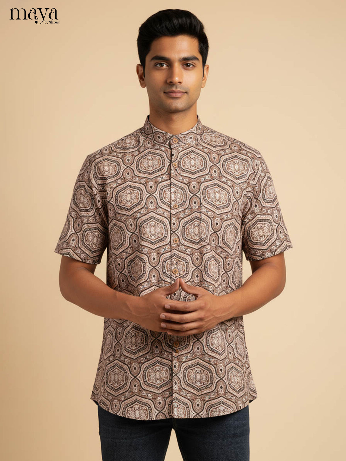 Grey-Readymade Mens Kurta