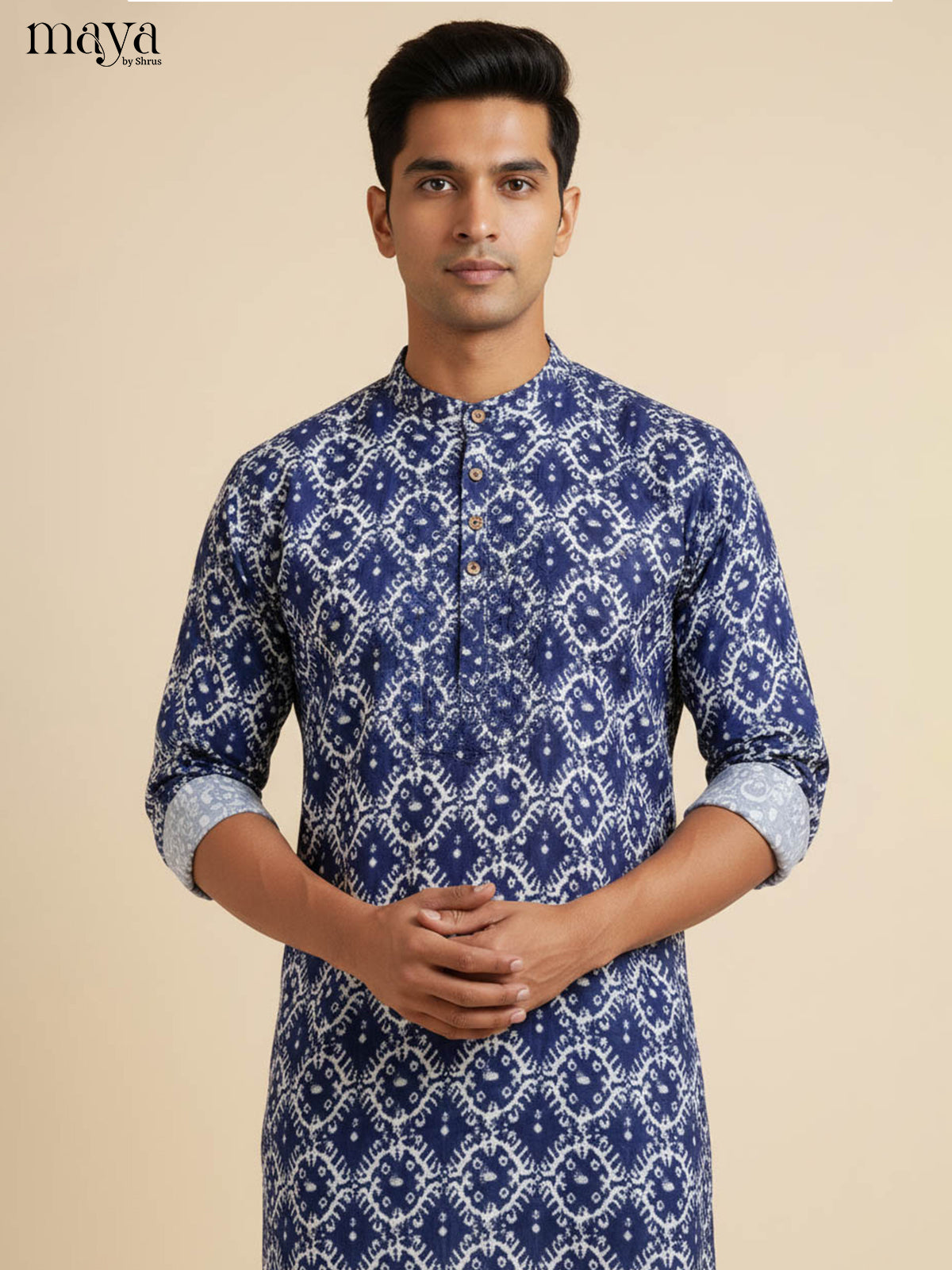 Blue -Readymade Mens Kurta