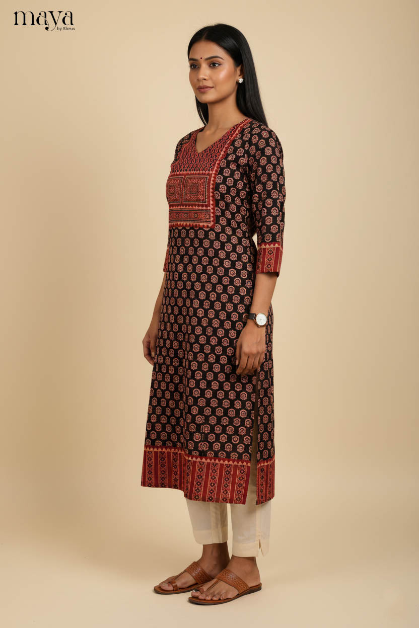 Black & Red -Readymade Kurti