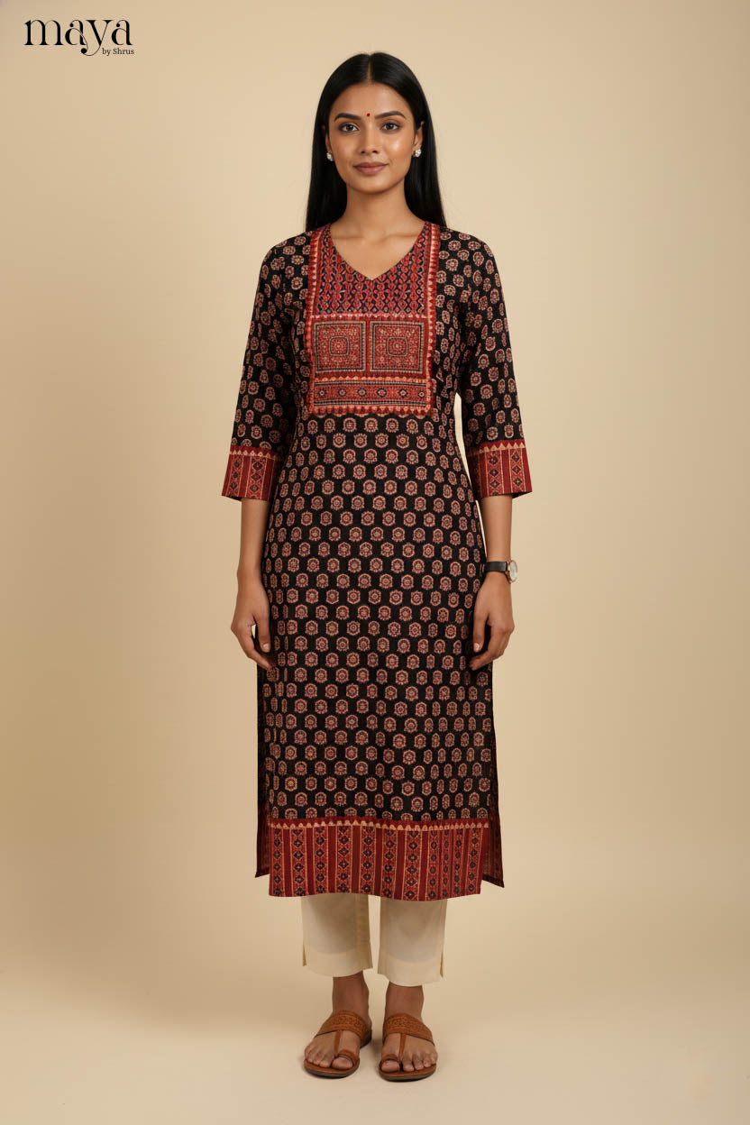 Black & Red -Readymade Kurti
