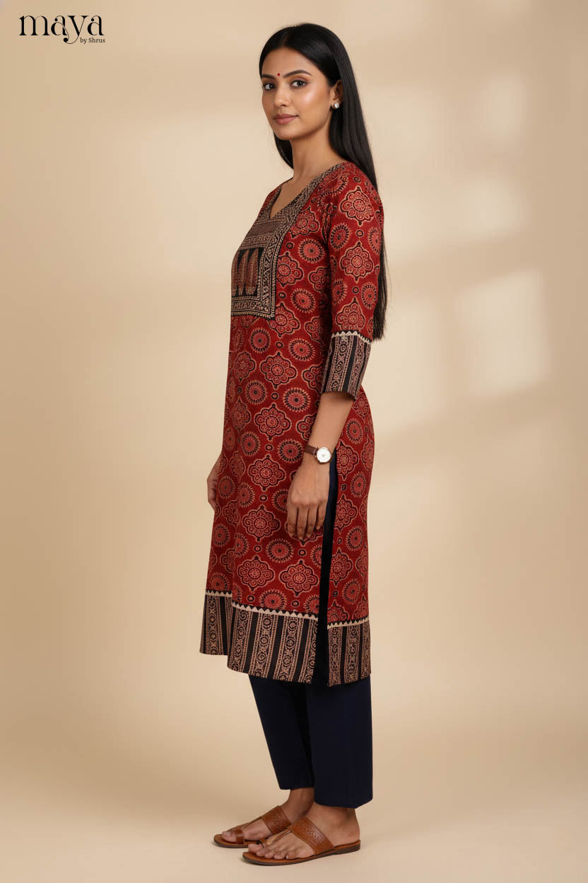 Red & Black -Readymade Kurti