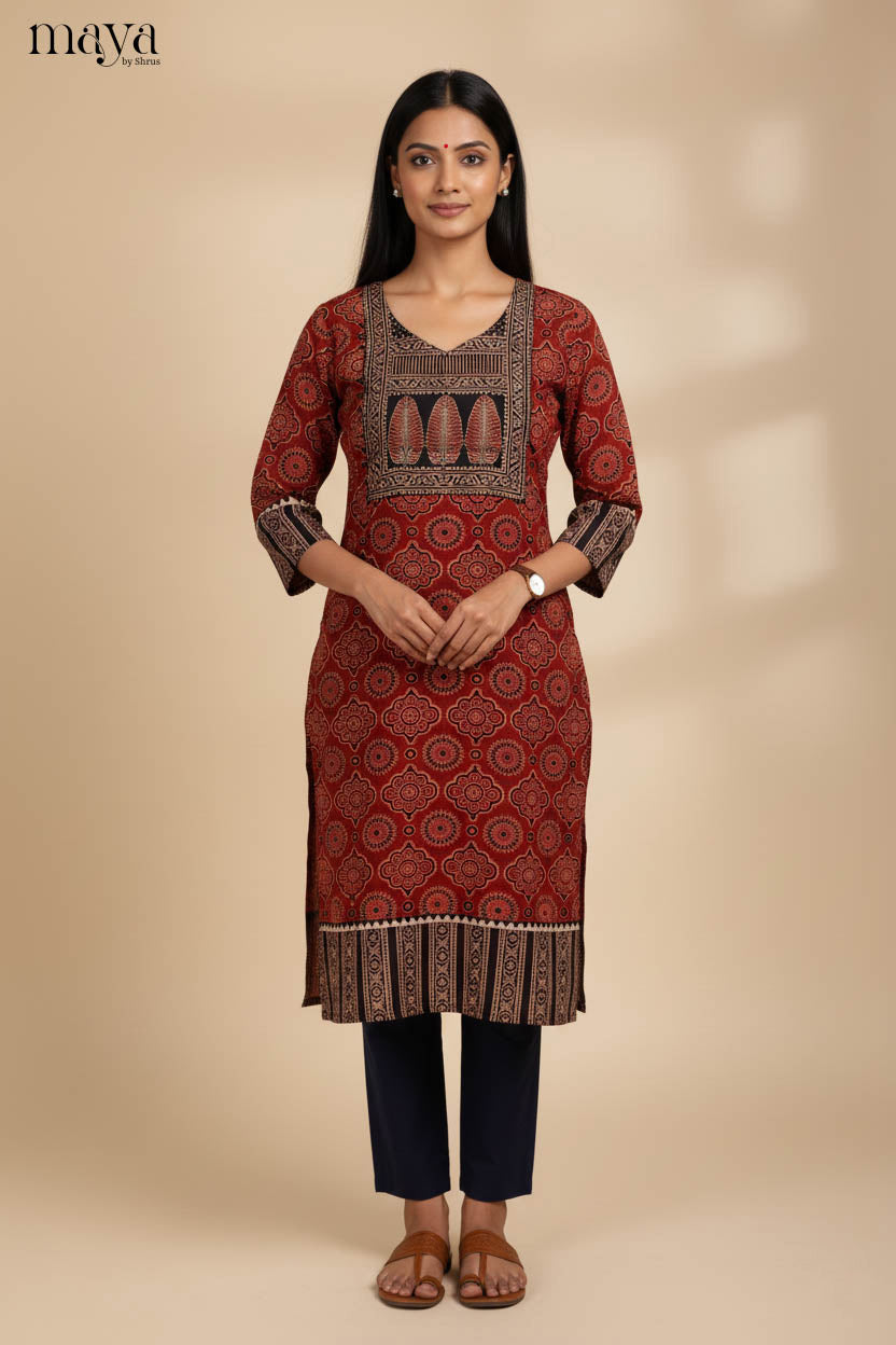 Red & Black -Readymade Kurti