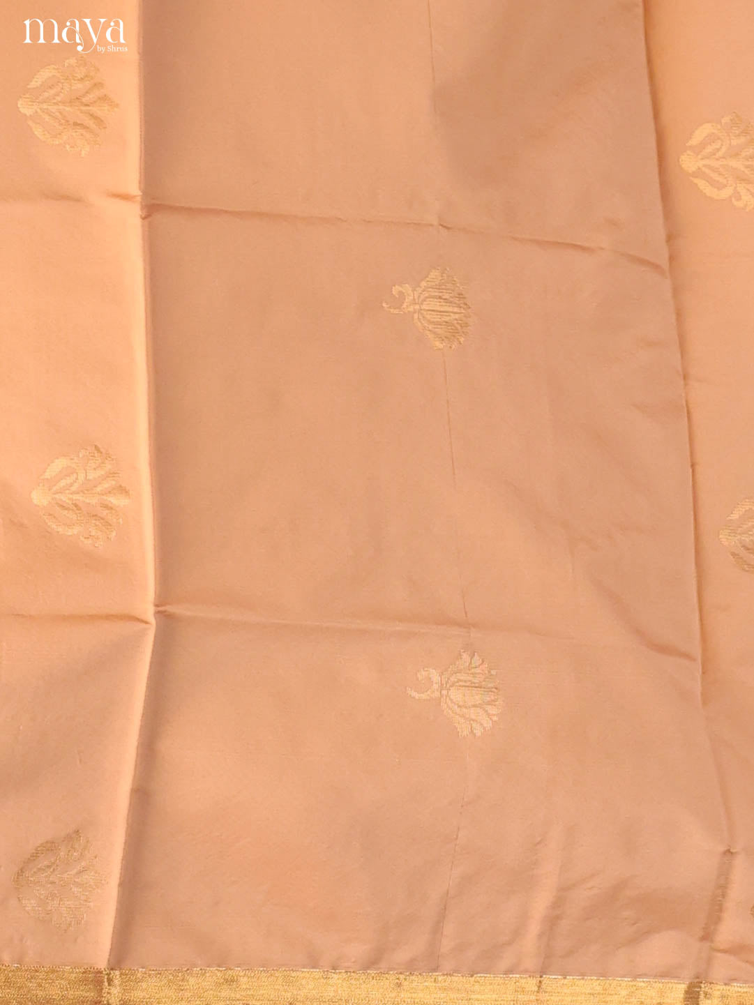 Sandal & Purple-semi softsilk salwar Unstitch