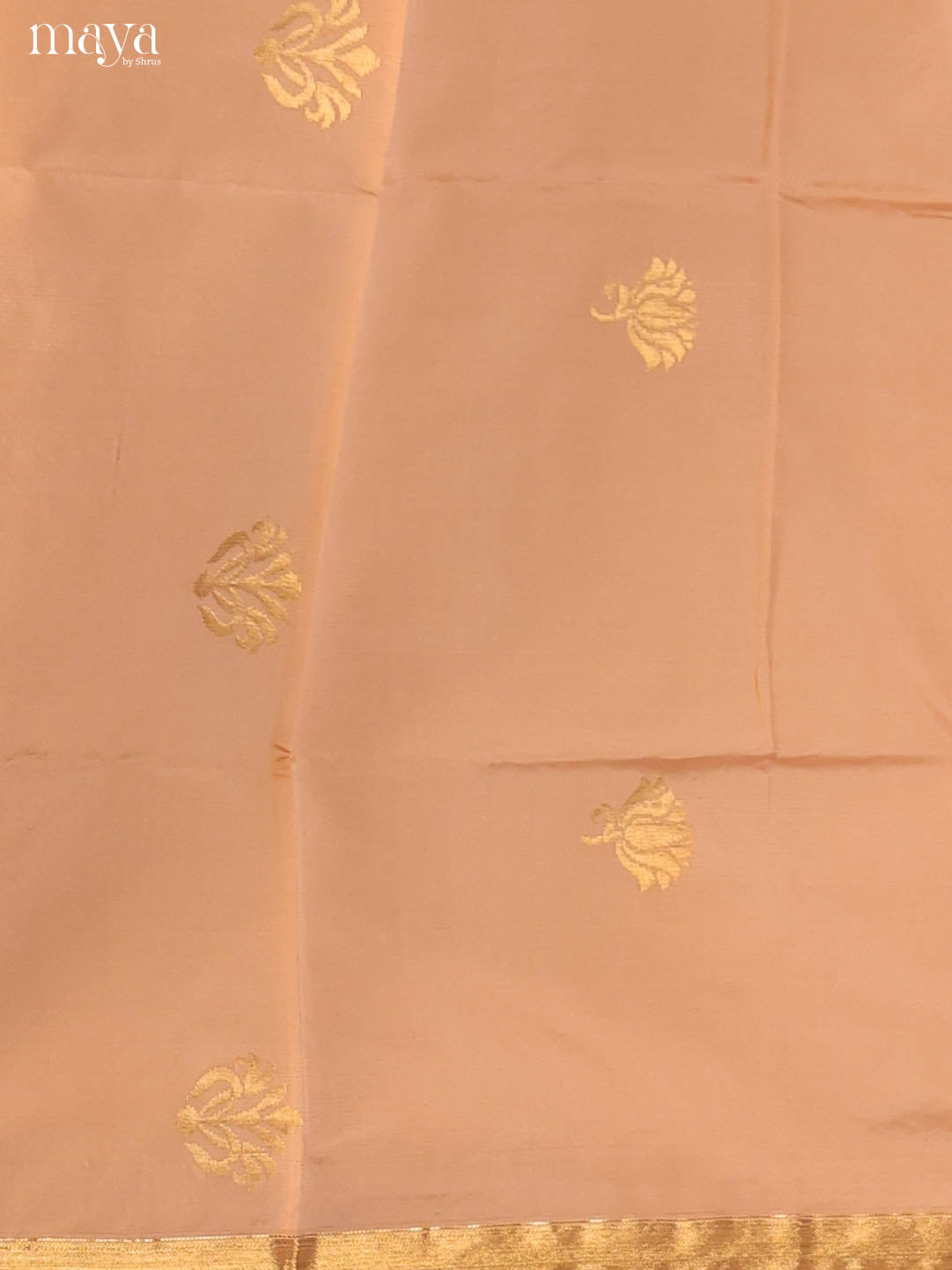 Peach & Green-semi softsilk salwar Unstitch