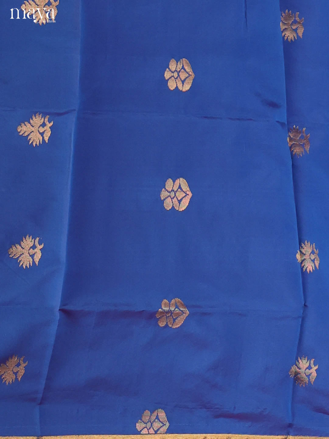 Blue & Red -semi softsilk salwar Unstitch